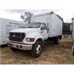 2002 FORD F750 BOX TRUCK, VIN/SN:3FDXF75X32MA13316 - S/A, CUMMINS DIESEL ENG, 5 SPD TRANS, 16' COMPL