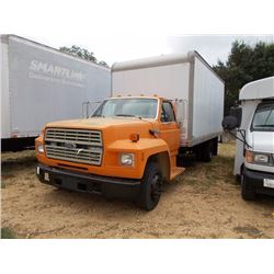 1997 FORD F600 BOX TRUCK, VIN/SN:1FDNK62P5LVA35553 - FORD DIESEL ENGINE, A/T, BABB BRAV1608 16' BODY