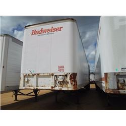 1985 FRUEHAUF 48' VAN TRAILER, VIN/SN:1H2V04829FA018364 - T/A, BARN DOOR, 285/75R24.5 TIRES ON STEEL