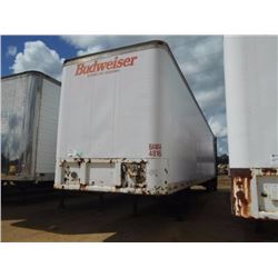 1985 FRUEHAUF VAN TRAILER, VIN/SN:1H2V04823FA018127 - 48' T/A, BARN DOOR, 285/75R24.5 TIRES ON STEEL