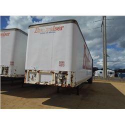 1985 FRUEHAUF VAN TRAILER, VIN/SN:1H2V04825FA006020 - 48' T/A, BARN DOOR, 11R24.5 TIRES ON STEEL DIS