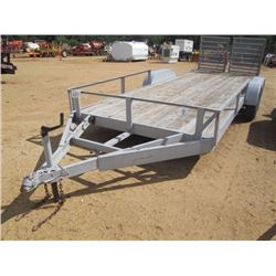 84" X 20' LONG T/A TAG TRAILER, 700-15 TIRES, FOLD UP RAMPS