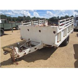SHOP BUILT TRAILER, - T/A, 12' W/ 4' SIDE, 9.25-15TR TIRES