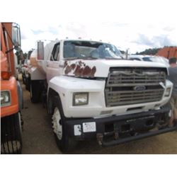 1995 FORD F SERIES WATER TRUCK, VIN/SN:1FDNF70J1SV65673 - S/A, FORD DIESEL, 5 SPD, 2000 GAL LEDWELL 