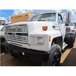 1993 FORD TRUCK TRACTOR, VIN/SN:1FTXK84EPVA40615 - DIESEL ENG, A/T, ODOMETER READING 123,378 MILES (