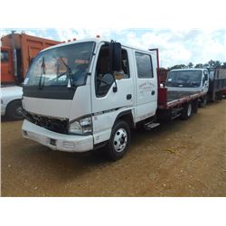 2007 ISUZU NPR HD FLATBED TRUCK, VIN/SN:JALC4J16677004273 - 5.2L DIESEL ENG, A/T, 15' FLATBED (DOES 