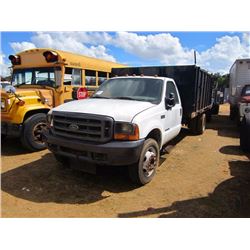 2000 FORD F450 DUMP, VIN/SN:1FDXF46F7YED67603 - S/A, POWERSTROKE DIESEL ENGINE, A/T, DUMP BODY, ODOM