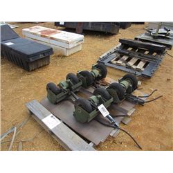 (4) TANDEM 2.3/2.50-4 TIRE & RIMS W/ HYD DRIVE MOTOR