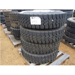 (4) 11.00R20 TIRES & RIMS