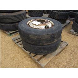 1 LOT MISC SIZE TRUCK TIRES