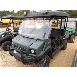 2009 KAWASAKI MULE 4010 UTV, VIN/SN:JK1AFCR169B502300 - 4X4, CREW CAB, WINDSHIELD, CANOPY, DIFFERENT