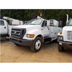 2006 FORD F750 SERVICE TRUCK, VIN/SN:3FRWF75N86V356754 - S/A, C7 CAT DIESEL ENG, 6 SPD TRANS, REAR T