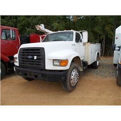 1995 FORD F800 SERVICE TRUCK, VIN/SN:1FDNF80C6SVA44664 - S/A, CUMMINS DIESEL ENG, 5-2 SPD TRANS, TOO
