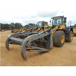 KOMATSU WA380-5 WHEEL LOADER, VIN/SN:60176 - PIPE FORKS, ECAB W/AIR, 23.5-25 TIRES, METER READING 18