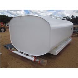 (UNUSED) 13' WATER TANK, 3,500 GALLON TANK, PUMP & CONTROL, TANK HAS REAR & FRONT DISCHARGE