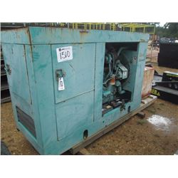 ONAN 500 GCA GENERATOR, VIN/SN:G920476659 - DIESEL ENGINE, 50KW, ON SKIDS, METER READING 6,127 HOURS