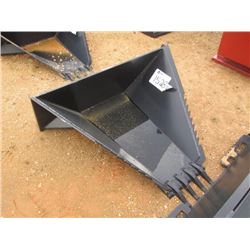 (UNUSED) STUMP BUCKET, FITS SKID STEER LOADER