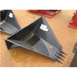 (UNUSED) STUMP BUCKET, FITS SKID STEER LOADER
