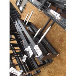 (UNUSED) TOMAHAWK HD HAY SPEAR FRAME W/SINGLE TINE, FITS SKID STEER LOADER