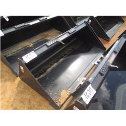 (UNUSED) TOMAHAWK 66" SMOOTH BUCKET, FITS SKID STEER LOADER