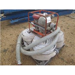 MULTIQUIP 3" WATER PUMP, GAS ENGINE, W/HOSES