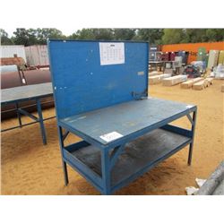 35" X 63" METAL FRAME WORK TABLE