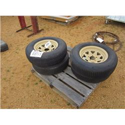 (4) ST215/75D14 TIRES & RIMS