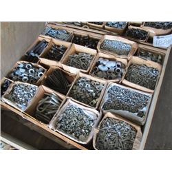 1 LOT MISC SIZE NUTS, BOLTS WASHERS