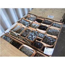 1 LOT MISCELLANEOUS SIZE NUTS, BOLTS, WASHERS