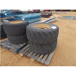 (4) 15.5/70R18 SKID STEER LOADER TIRES W/RIMS