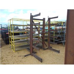 1 LOT METAL STORAGE RACKS