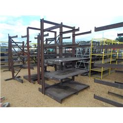 1 LOT METAL STORAGE RACKS