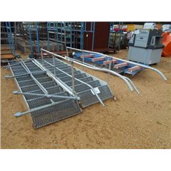 (2) 10' METAL STAIRS W/HANDRAILS