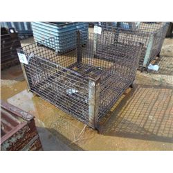 47" X 47" METAL WIRE BIN
