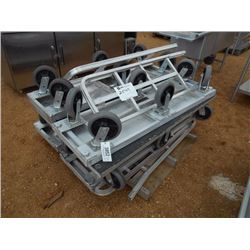 1 LOT ALUMINUM CARTS, 18' X 60"