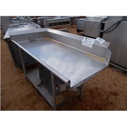 26" X 60" STAINLESS STEEL DISHWASHER TABLE