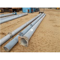 1 LOT 28' METAL LIGHT POLES