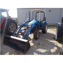 NEW HOLLAND TC45D FARM TRACTOR, VIN/SN:G509686 - MFWD, 3 PTH, PTO, 1 REMOTE, CANOPY, FRONT LOADER BU