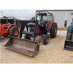 MASSEY FERGUSON 285 FARM TRACTOR, VIN/SN:76338 - BUSH HOG 2845 QT LOADER ATTACH, GP BUCKET, ECAB, 3 