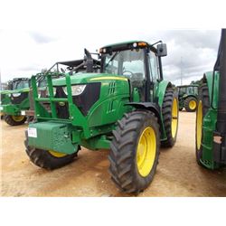 2014 JOHN DEERE 6140M FARM TRACTOR, VIN/SN:773763 - MFWD, 3 PTH, PTO, 3 HYD REMOTES, 42/80R-46 TIRES