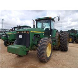 JOHN DEERE 8400 FARM TRACTOR, VIN/SN:076498 - MFWD, 3 PTH, PTO, 4 HYD REMOTES, ECAB W/AIR, DUAL 620/