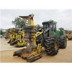 2010 JOHN DEERE 843K FELLER BUNCHER, VIN/SN:631842 - FD22B SAW HEAD, ECAB W/AIR, 28L-26 TIRES, METER