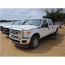 2014 FORD F250 PICKUP, VIN/SN:1FT7W2B62EEA28225 - GAS ENGINE, A/T, CREW CAB, LONG BED, ODOMETER READ