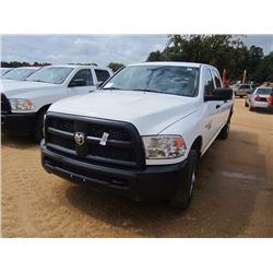 2014 DODGE RAM 2500HD PICKUP, VIN/SN:3C6TR4HT4EG327987 - V8, GAS, A/T, CREW CAB, ODOMETER READING 58