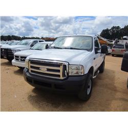 2004 FORD F350 PICKUP TRUCK, VIN/SN:1FTSF31P74EA84024 - 4X4, V8 POWERSTROKE DIESEL, A/T, ODOMETER RE