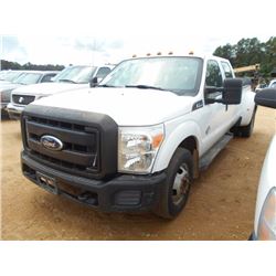 2011 FORD F-350 DUALLY, VIN/SN:1FT8W3CT0BEC38851 - CREW CAB, POWERSTROKE DIESEL ENG, A/T, ODOMETER R