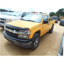 2010 CHEVROLET COLORADO PICKUP TRUCK, VIN/SN:1GCKTBD99A8127451 - EXT CAB, 4X4, GAS ENGINE, A/T, EXTE