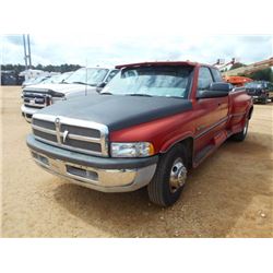 1996 DODGE RAM 3500 PICKUP, VIN/SN:3B7MC33C6TH183499 - CUMMINS TURBO DIESEL ENGINE, A/T, EXTENDED CA