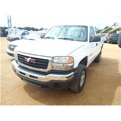 2005 GMC 2500 HD PICKUP, VIN/SN:1GTHC24U55E199267 - V8 GAS ENGINE, A/T, ODOMETER READING 304,305 MIL