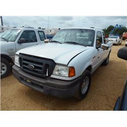 2005 FORD RANGER PICKUP, VIN/SN:1FTYR14U45PA58364 - EXTENDED CAB, V6 GAS ENGINE, ODOMETER READING 18